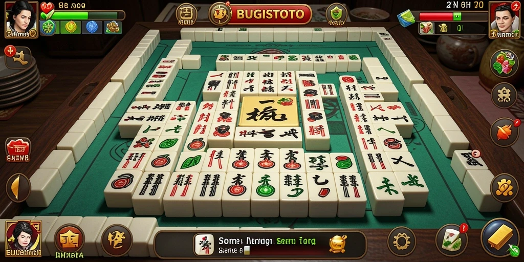 Tampilan seru gameplay Mahjong di BUGISTOTO.