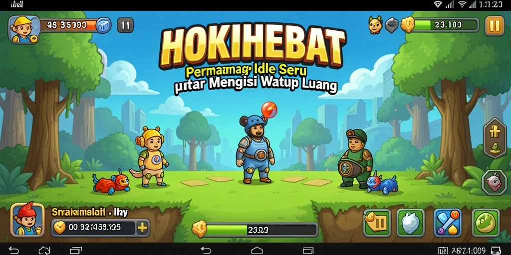 Screenshot HOKIHEBAT menampilkan gameplay Idle yang seru dan mengasyikkan.