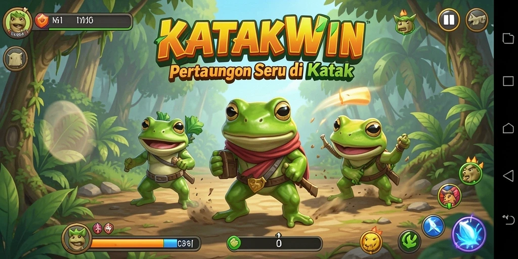 Tampilan menarik dari gameplay KATAKWIN yang penuh aksi.