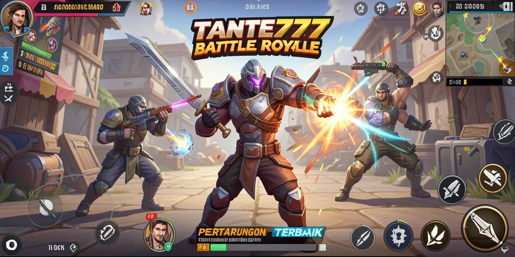 Tampilan gameplay TANTE777 yang mendebarkan dalam pertempuran Battle Royale.